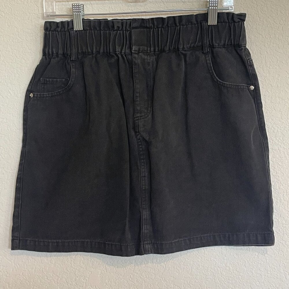 NWOT Entro Black Denim Paper Bag Skirt